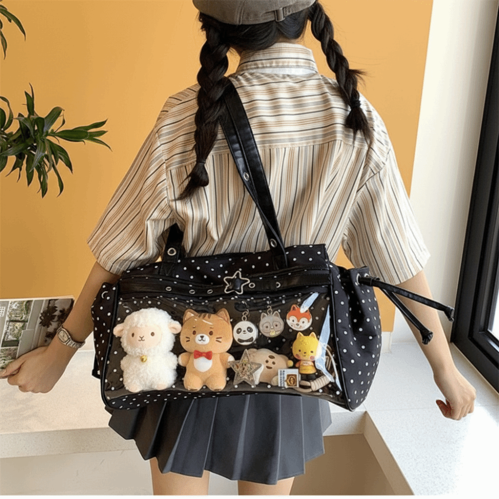 Harajuku Polka Dot Itabag Y2K  - огляд і ціна Anime Merchandise Women