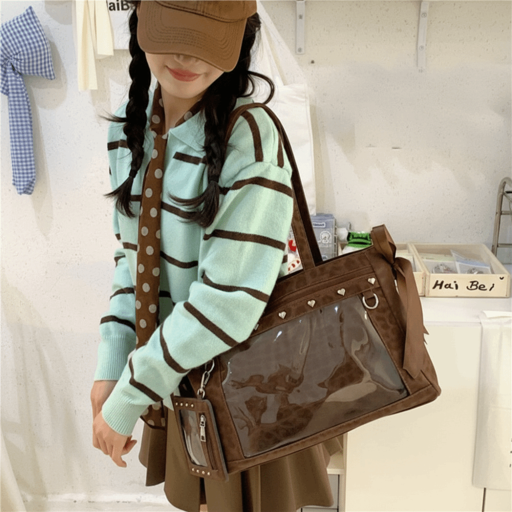 Harajuku Bow Rivet Itabag Y2K  - огляд і ціна Anime Merchandise Women